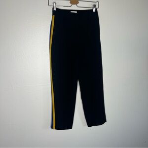 WILFRED ARITZIA Pants Black Jallade Tie Front Crepe Pant Side Stripe Sz 2